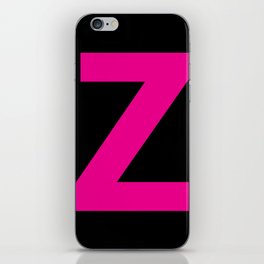 Letter Z (Magenta & Black) iPhone Skin