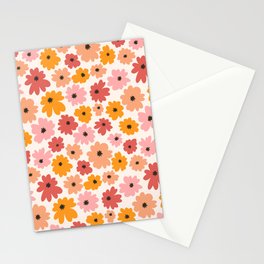 Sunset Flowers Stationery Card