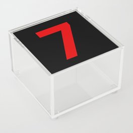Number 7 (Red & Black) Acrylic Box