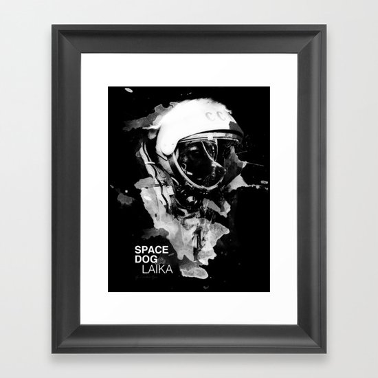 Space Dog Framed Art Print