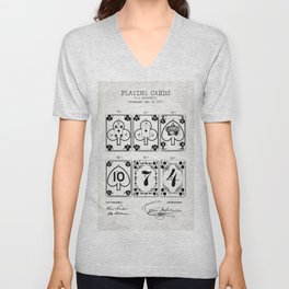 Playing cards old patent V Neck T Shirt