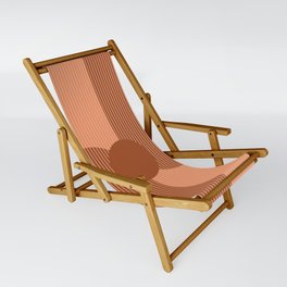 Abstract Shapes 258 in Terracotta Brown Sling Chair