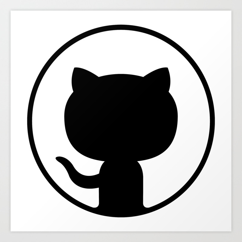 Github Logo Kunstdrucke Von Codegame Society6