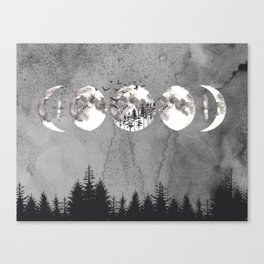 Forest Moon Phases Canvas Print