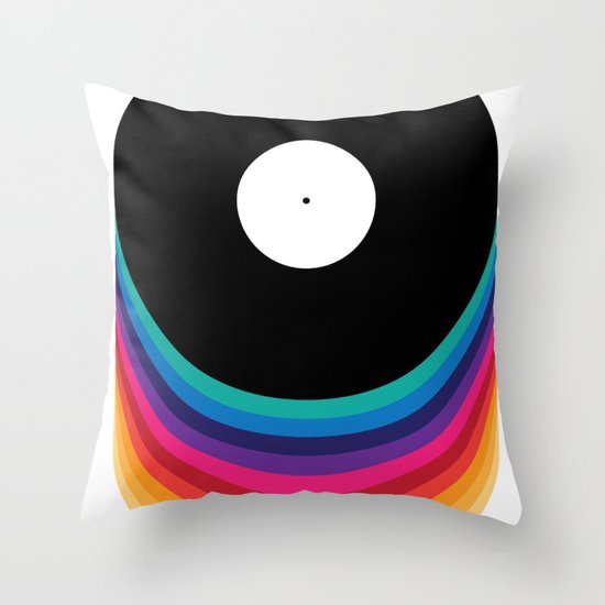 Happy Music Throw Pillow