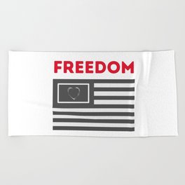 Bohemian Love Freedom Flag Beach Towel