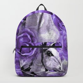 HORSES AND PURPLE ROSES AND HORSES Backpack