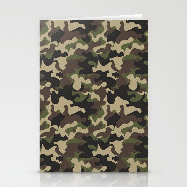 vintage military camouflage Stationery Cards