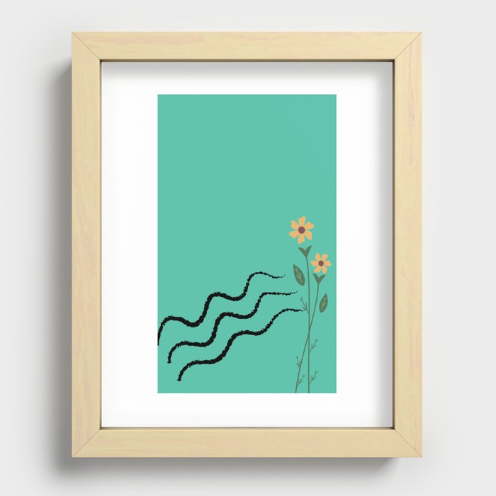 Flowers and Wind Recessed Framed Print