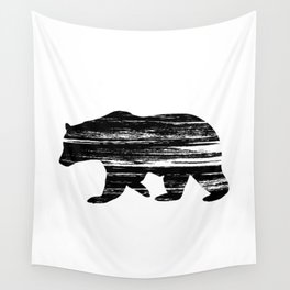 Bear Silouetthe Wall Tapestry