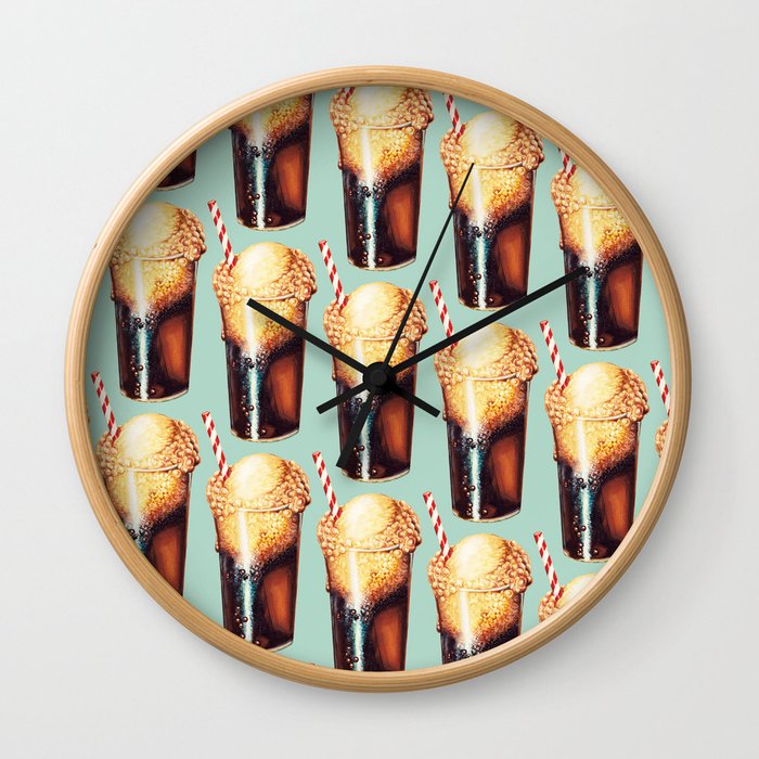 Root Beer Float Pattern Wall Clock