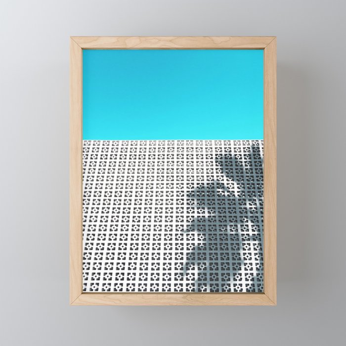 Parker Palm Springs with Palm Tree Shadow Framed Mini Art Print