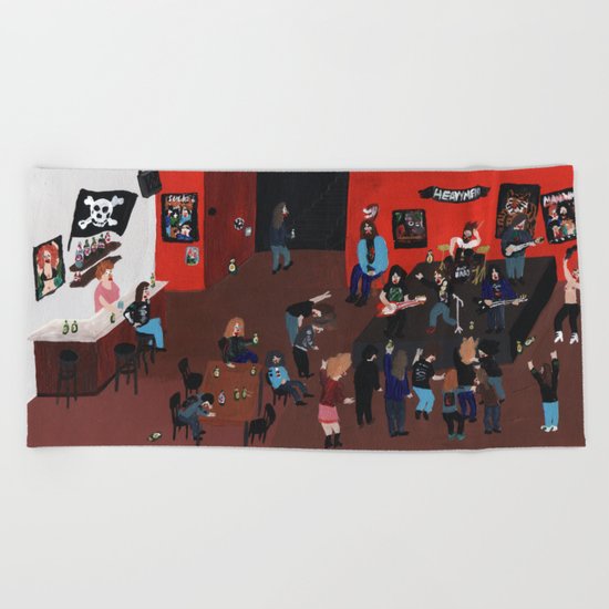 Metal Concert Beach Towel