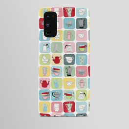 Retro Coffee Pots and Cups Pattern Android Case