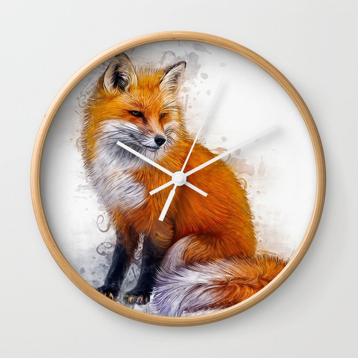 The Fox Wall Clock