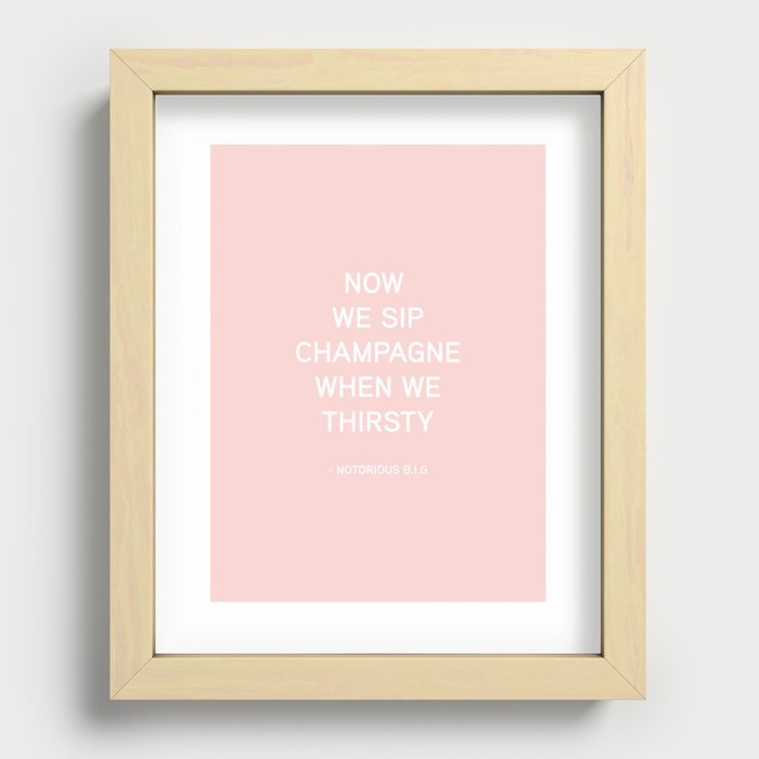 Sip Champagne Recessed Framed Print