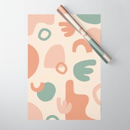 Abstract Shapes on Cream Wrapping Paper