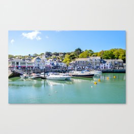 Padstow - Yacht in Harbour Canvas Print