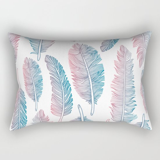 Boho feathers Rectangular Pillow