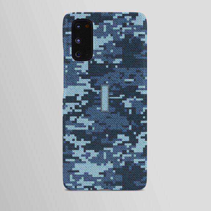 Personalized I Letter on Blue Military Camouflage Air Force Design, Veterans Day Gift / Valentine Gift / Military Anniversary Gift / Army Birthday Gift iPhone Case Android Case