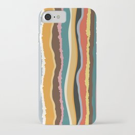 Retro Colorful Groovy Stripes iPhone Case