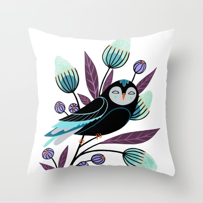 Branch and Bloom Throw Pillow