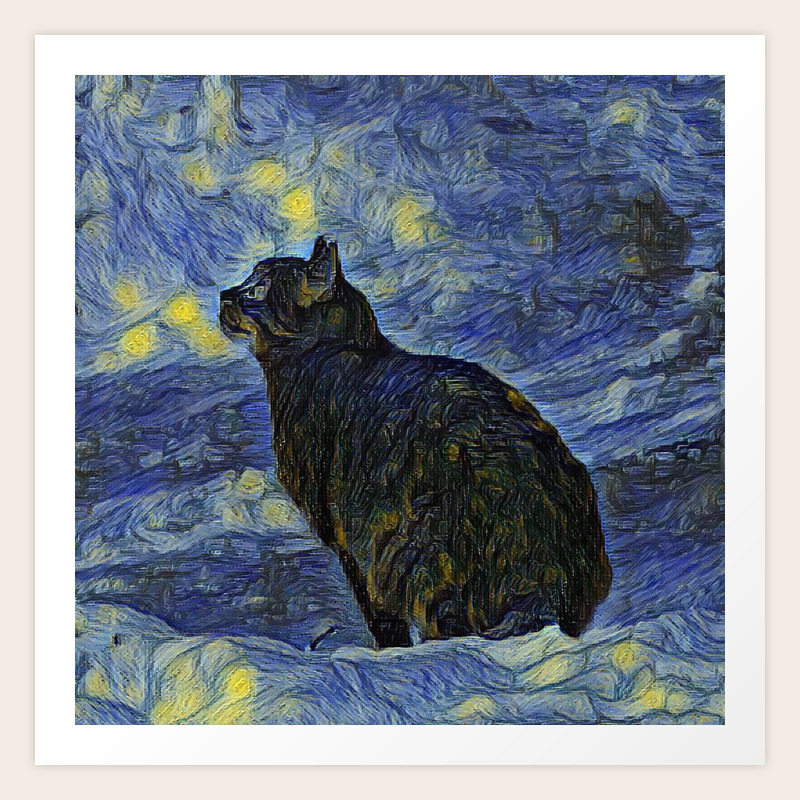 vincent van gogh cat painting