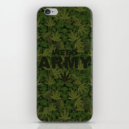 Camo Weed Army Logo. iPhone Skin