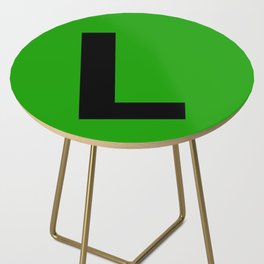 Letter L (Black & Green) Side Table
