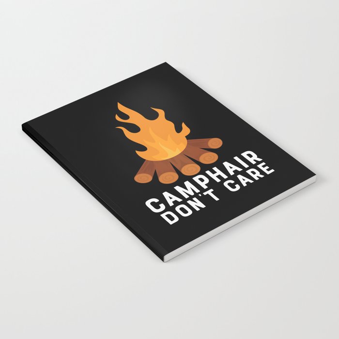 Camphair Don't Care Funny Camping Notebook