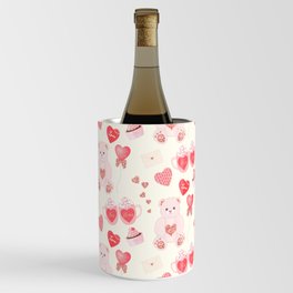 Valentine's Day Teddy Bear Pattern Wine Chiller