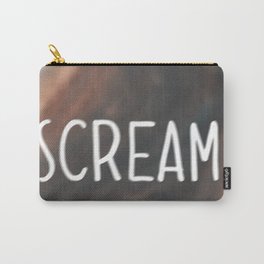 Anxiety Series: Scream Carry-All Pouch | Graphicdesign, Noise, Anxiety, Itchy, Panicattack, Panic, Scream, Mentalhealth, Survive 