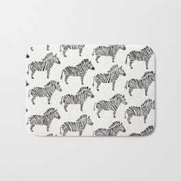 Zebras – Black & White Palette Badematte