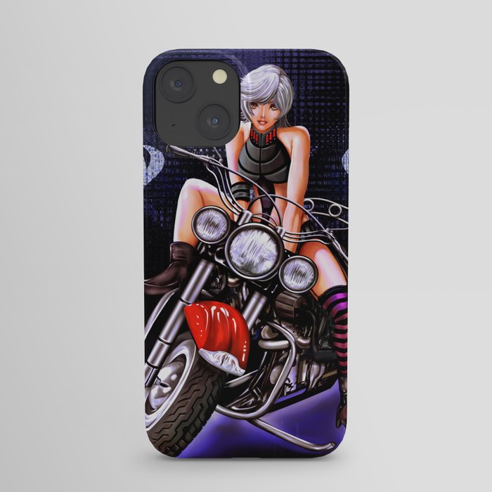 Motorcycle pinup iPhone Case
