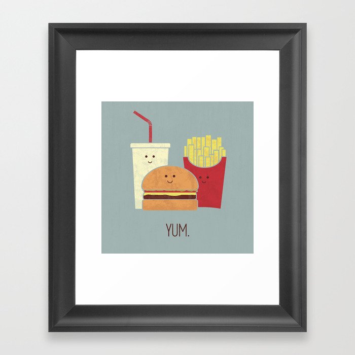 Fast Food Framed Art Print