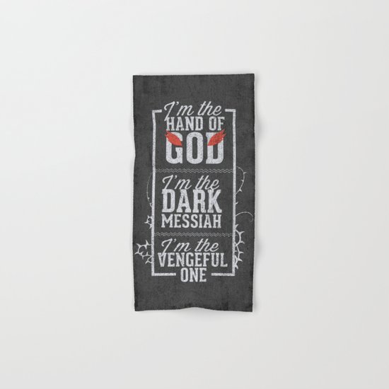 Iam the hand of God - Typography Hand & Bath Towel