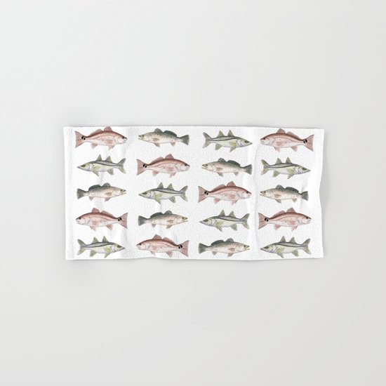 Pattern: Inshore Slam ~ Redfish, Snook, Trout Hand & Bath Towel
