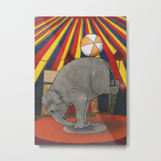 Circus Elephant Metal Print