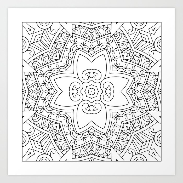 Doodle Patterns Coloring Canvas Home Decor Wall Art Canvas Print Art Print By Inspiring Society6