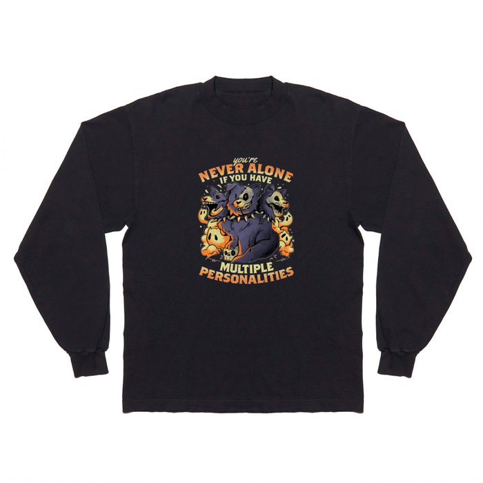 Multiple Personalities - Funny Evil Hell Dog Gift Long Sleeve T Shirt