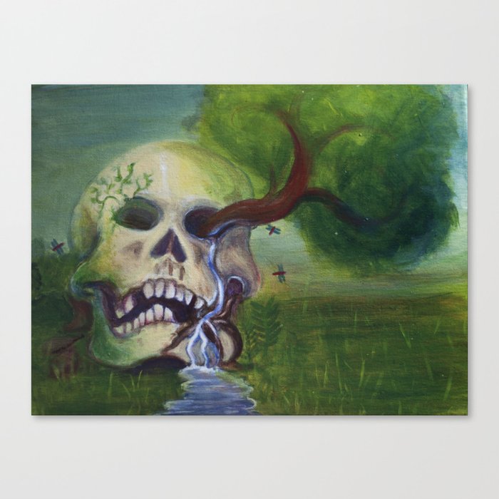 Overgrown Cranium  Canvas Print