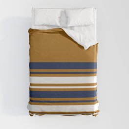 Blue White & Brown Duvet Cover