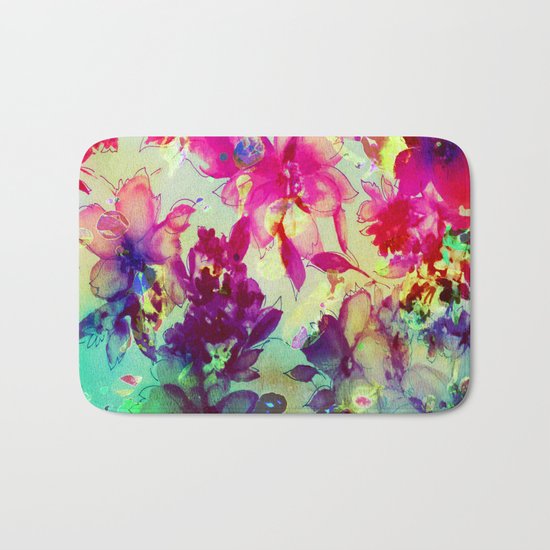 luminous bouquet Bath Mat