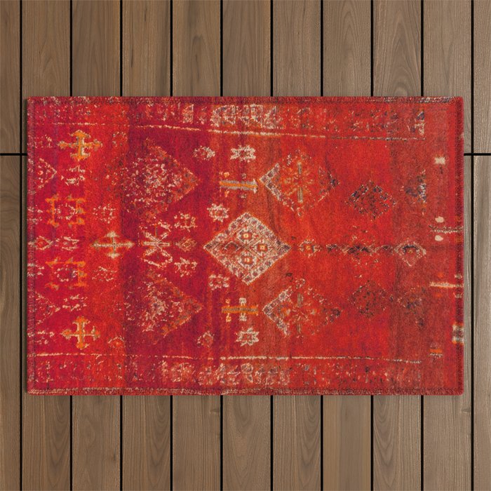 Vintage Heritage Moroccan Carpet Design Outdoor Rug