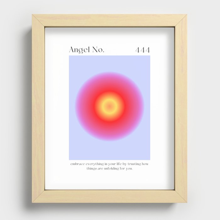 Angel Number 444 Recessed Framed Print