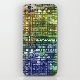 cloudy colorful green ink marks hand-drawn collection iPhone Skin
