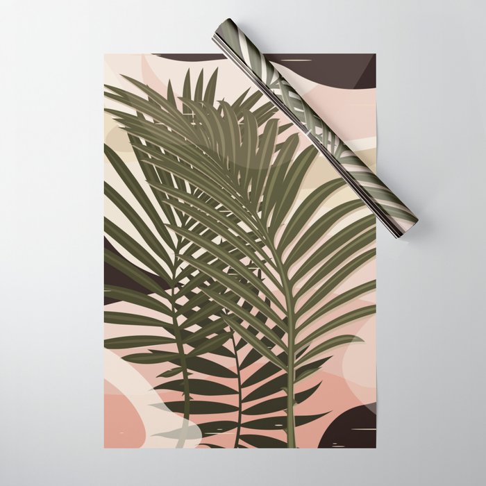 Nomade Palms / Palm leaves, Abstract shapes Wrapping Paper