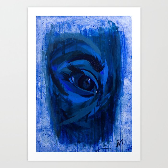 Deep Blue Eye Art Print