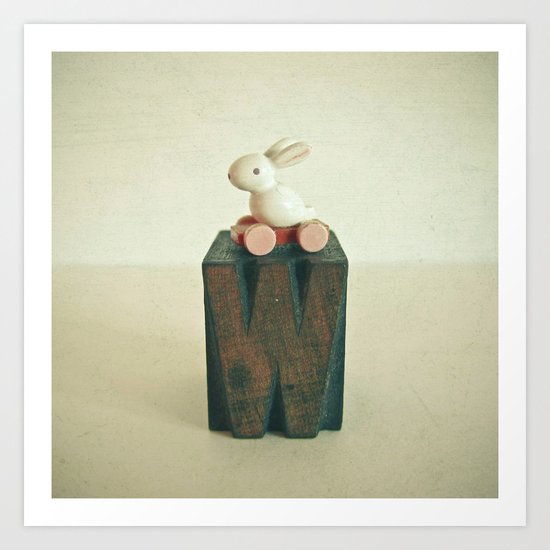 W is for Wheels Art Print