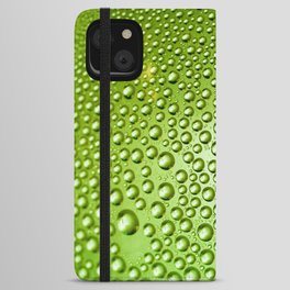 Green water drops iPhone Wallet Case